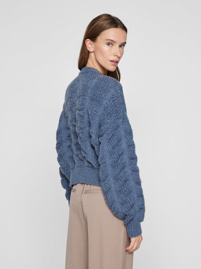 VL VICHANA L/S KNIT CARDIGAN - BLUE