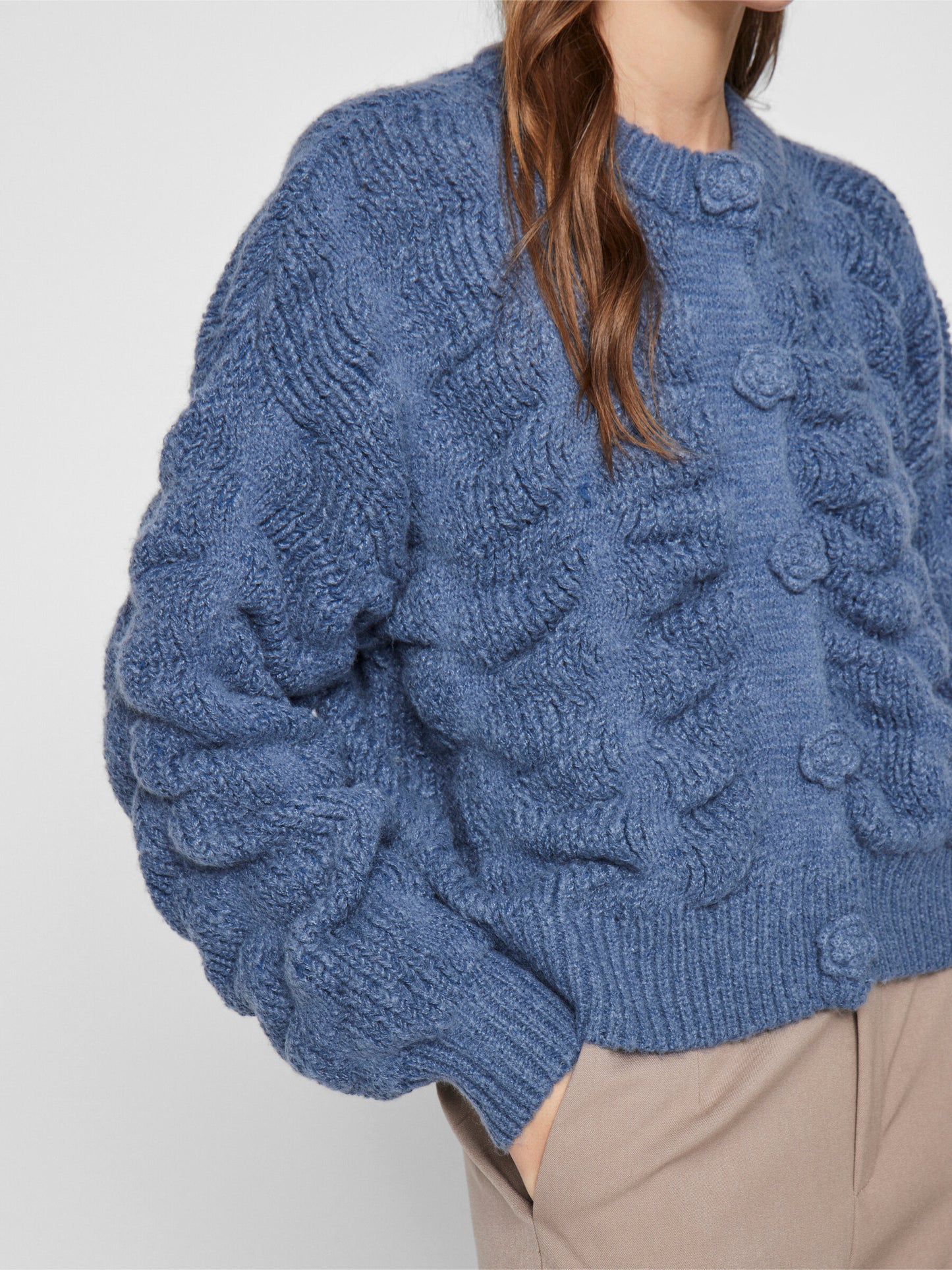 VL VICHANA L/S KNIT CARDIGAN - BLUE