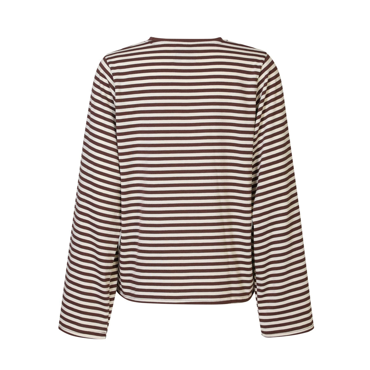 LB NALIA LS BOXY T-SHIRT - brown/creme stripe