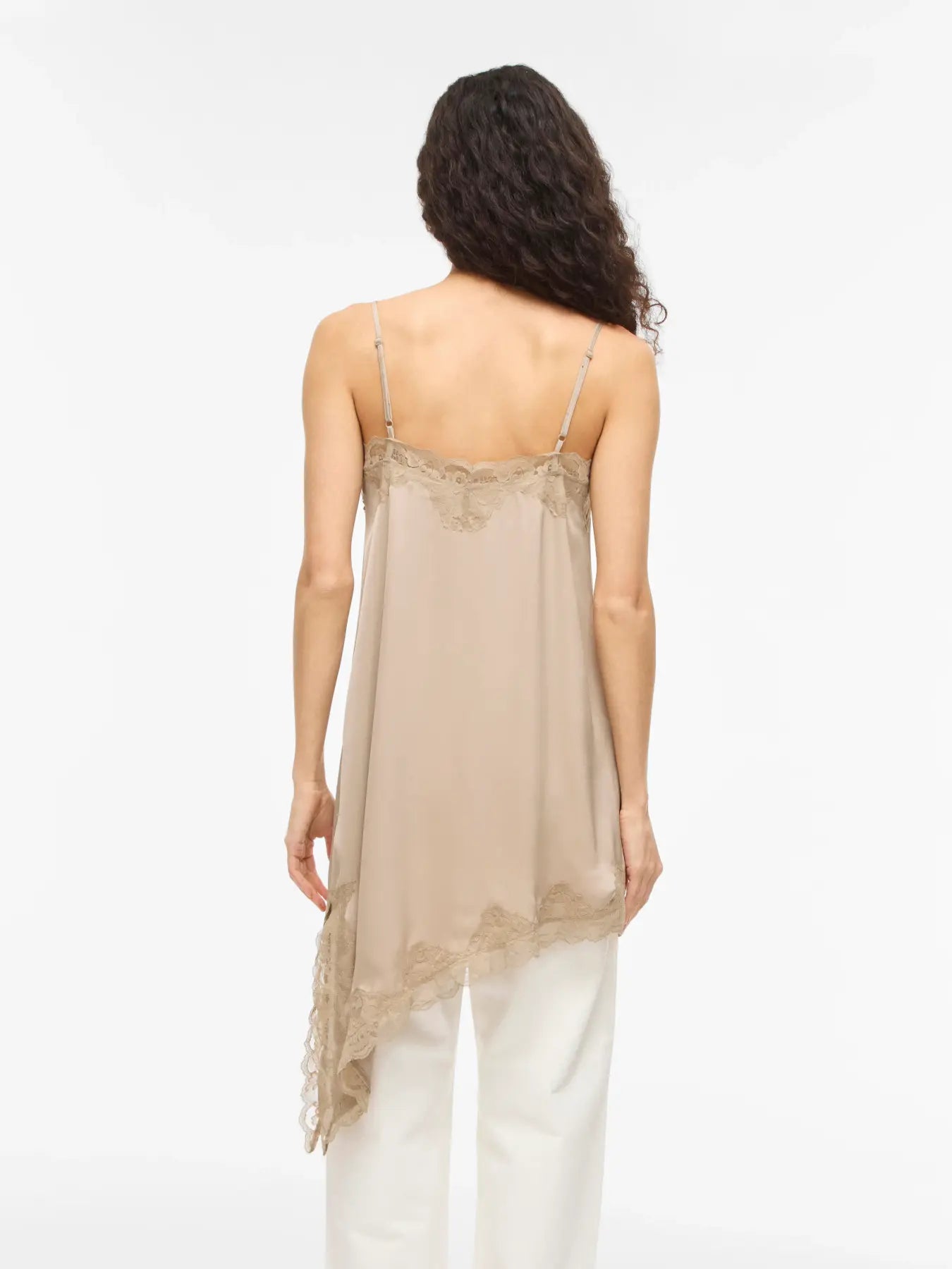 VL VILACEY STRAP DRESS - beige