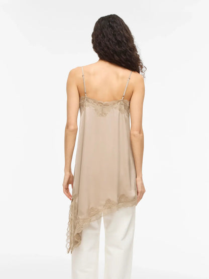 VL VILACEY STRAP DRESS - beige