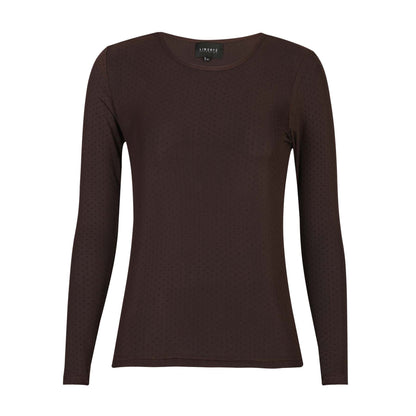 LB Mesh LS T-shirt - dark brown