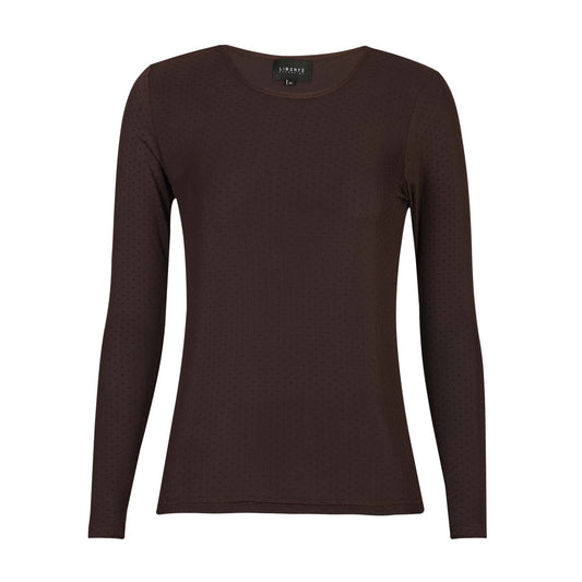 LB Mesh LS T-shirt - dark brown